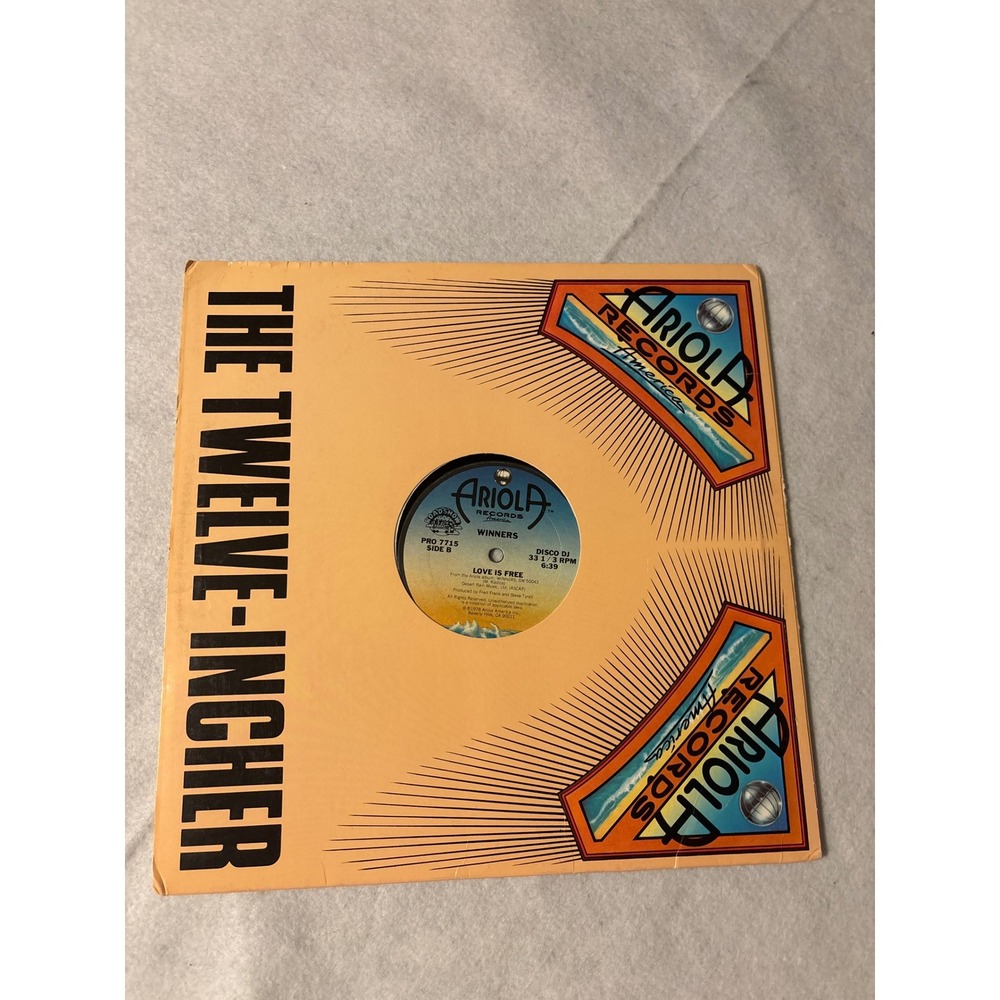 Winners Get Ready For The Future Love Is Free 12" Vinyl Disco DJ Promo PRO 7715